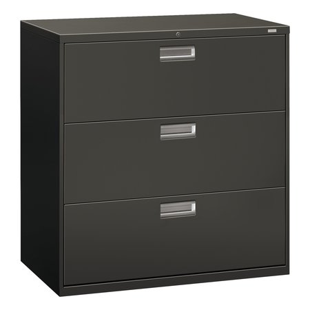 Hon 42" W 3 Drawer File Cabinet, Charcoal, A4/Legal/Letter H693.L.S